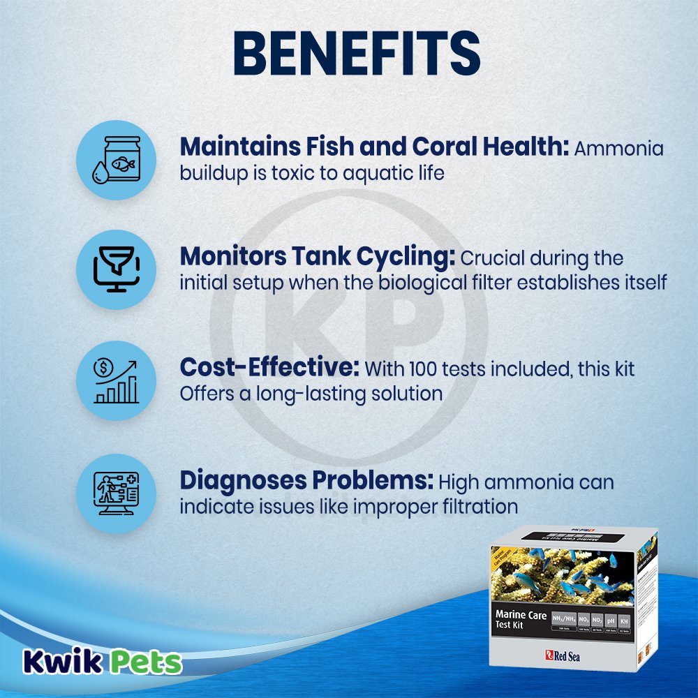 Red Sea Marine Care Test Kit 100 Tests, Kwik Pets