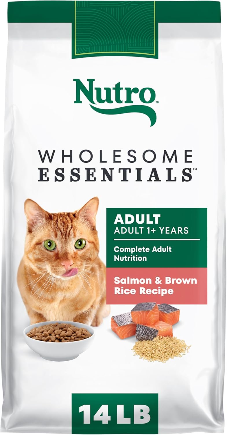 Nutro Wholesome Essentials Salmon & Brown Rice Adult Dry Cat Food 14-lb
