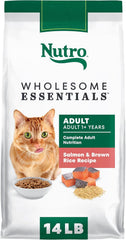 Nutro Wholesome Essentials Salmon & Brown Rice Adult Dry Cat Food 14-lb