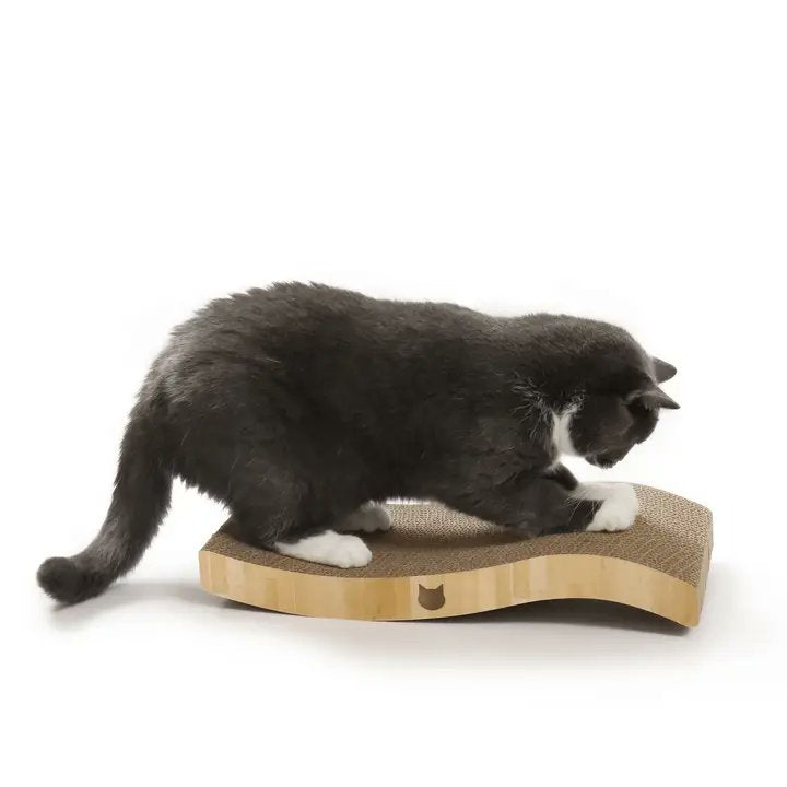 Necoichi Ripple Reversible Cat Scratcher Oak