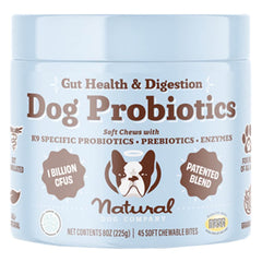 Natural Dog Company Dog Probiotic Soft Chews Supplement 45 Count