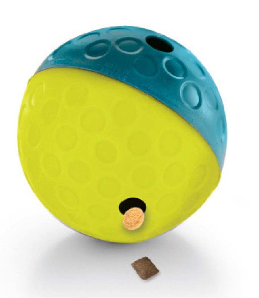 Nina Ottosson Treat Tumble Interactive Dog Toy Blue & Yellow Small, Kwik Pets