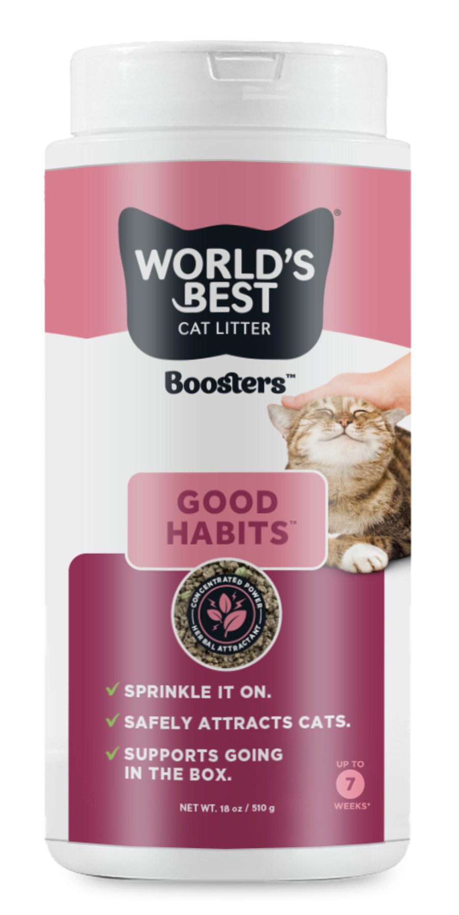 World's Best Boosters Good Habits Cat Litter Additive 18-oz, Kwik Pets
