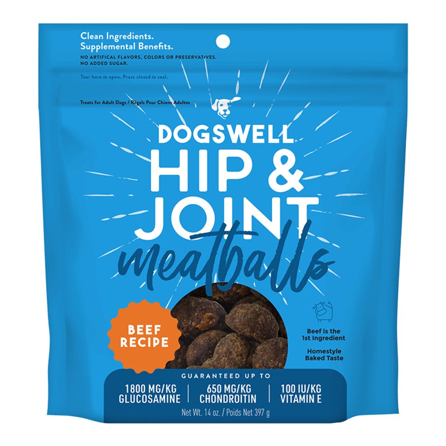 Dogswell Hip & Joint Meatballs Adult Dog Treats Beef 14-oz