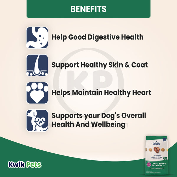 Benefits of Natural Balance Pet Foods Limited Ingredient Small Breed Dry Dog Food Lamb & Brown Rice 12-lb