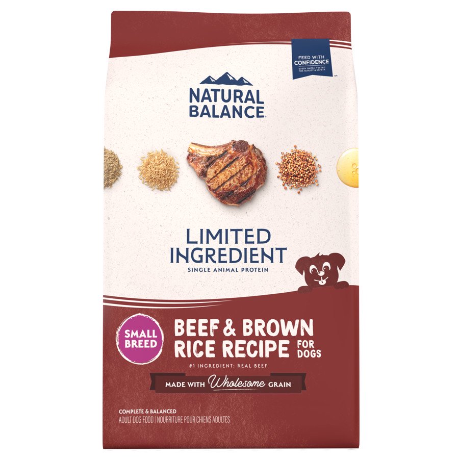 Natural Balance Limited Ingredient Wholesome Grains Small Breed Adult Dry Dog Food Beef & Brown Rice 12-lb