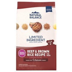 Natural Balance Limited Ingredient Wholesome Grains Small Breed Adult Dry Dog Food Beef & Brown Rice 12-lb