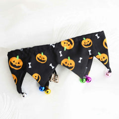 Cheerhunting Halloweek Halloween Pumpkin Graphic Tie Neck Cat Collar