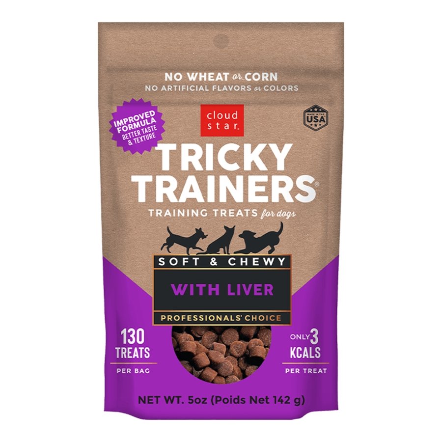 Cloud Star Tricky Trainers Soft & Chewy Dog Training Treats Liver 5-oz, Kwik Pets