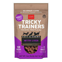 Cloud Star Tricky Trainers Soft & Chewy Dog Training Treats Liver 5-oz