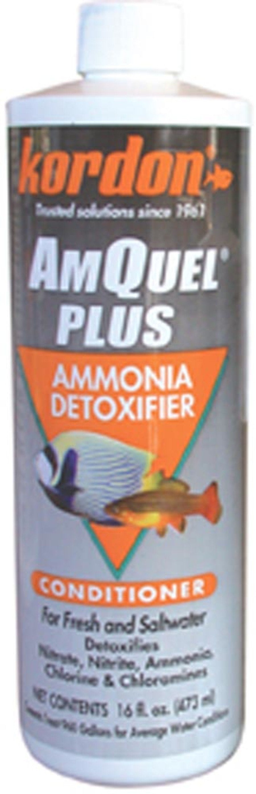 Kordon AmQuel Plus Ammonia Remover Aquarium Water Conditioner 16-oz, Kwik Pets