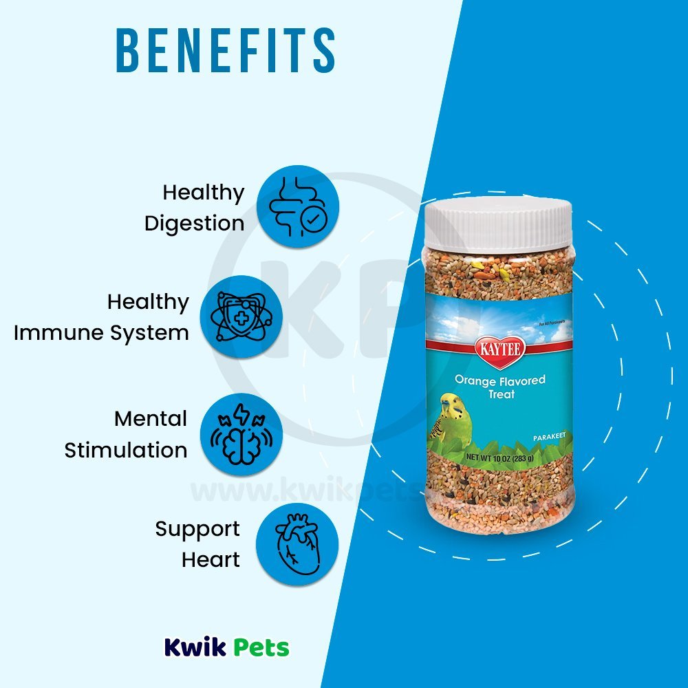 Kaytee Forti-Diet Pro Health Parakeet Oran Blos Honey Jar 10oz, Kaytee