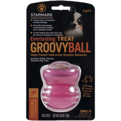Starmark Everlasting Dog Treat Groovy Ball Chew Toy Medium 0.6-oz