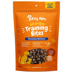 Zesty Paws All-in-One Training Bites Soft & Chewy Dog Treats Peanut Butter 8-oz