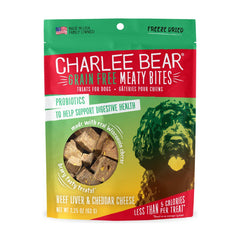 Charlee Bear Grain-Free Meaty Bites Beef Liver & Cheddar Cheese Freeze-Dried Dog Treats 2.25-oz