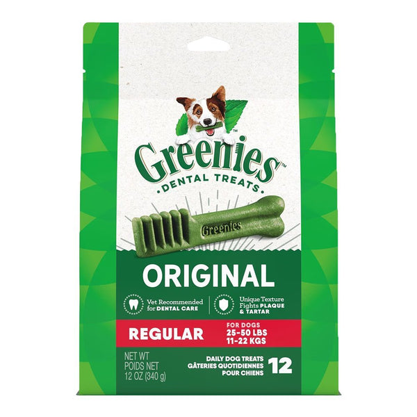 Greenies Original Dog Dental Treats Regular 12-oz 12 Count, Kwik Pets