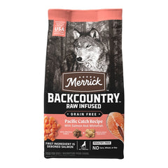 Merrick Backcountry Grain Free Freeze-Dried Raw Dry Dog Food Pacific Catch Recipe with Salmon & Whitefish 4-lb