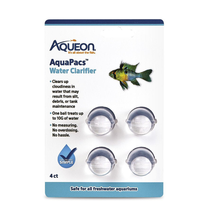 Aqueon AquaPacs Aquarium Water Clarifier 4 Count
