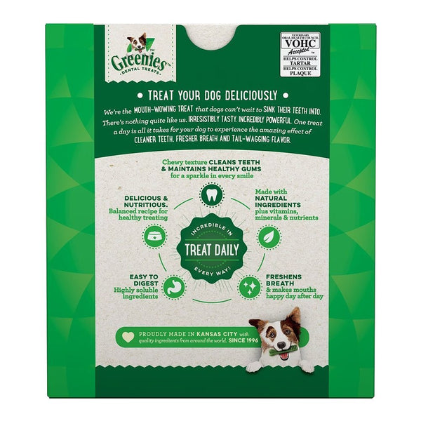 Back of Greenies Original Dog Dental Treats Large 27-oz 17 Count