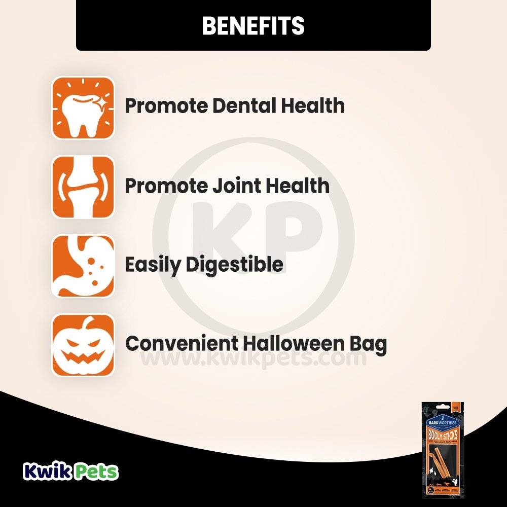 Benefits of Barkworthies BOOLY STICKS 4" 2pk