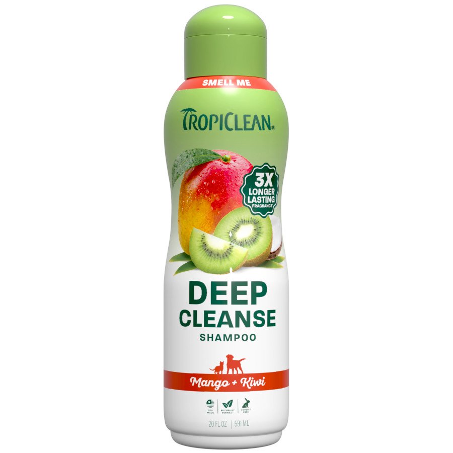 TropiClean Mango + Kiwi Deep Cleansing Shampoo for Dogs & Cats 20-oz