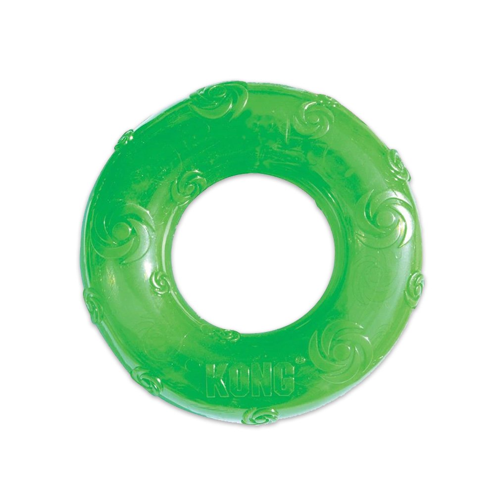 KONG Squeezz Ring Dog Toy Assorted Large, Kwik Pets