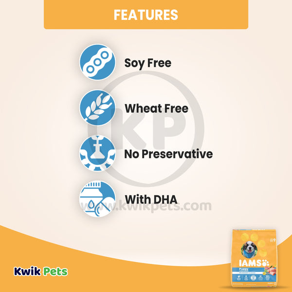 Features of IAMS Smart Large Breed Puppy Dry Dog Food Real Chicken 30.6-lb
