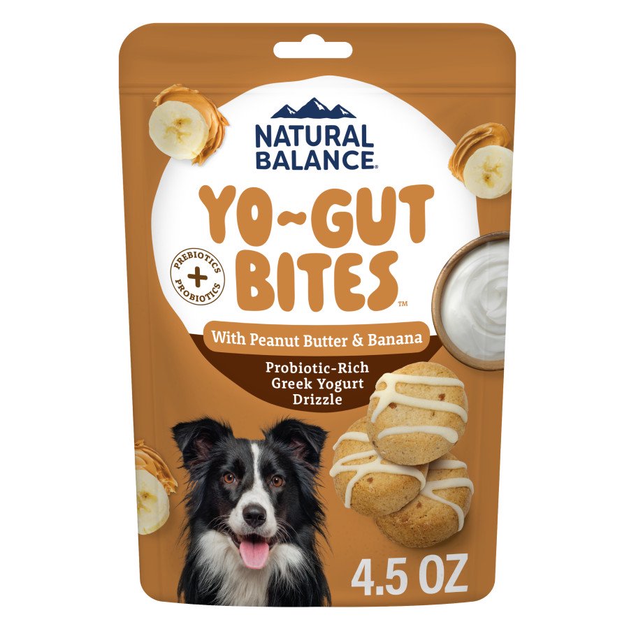 Natural Balance Yo-Gut Bites Dog Treats Peanut Butter & Banana 4.5-oz