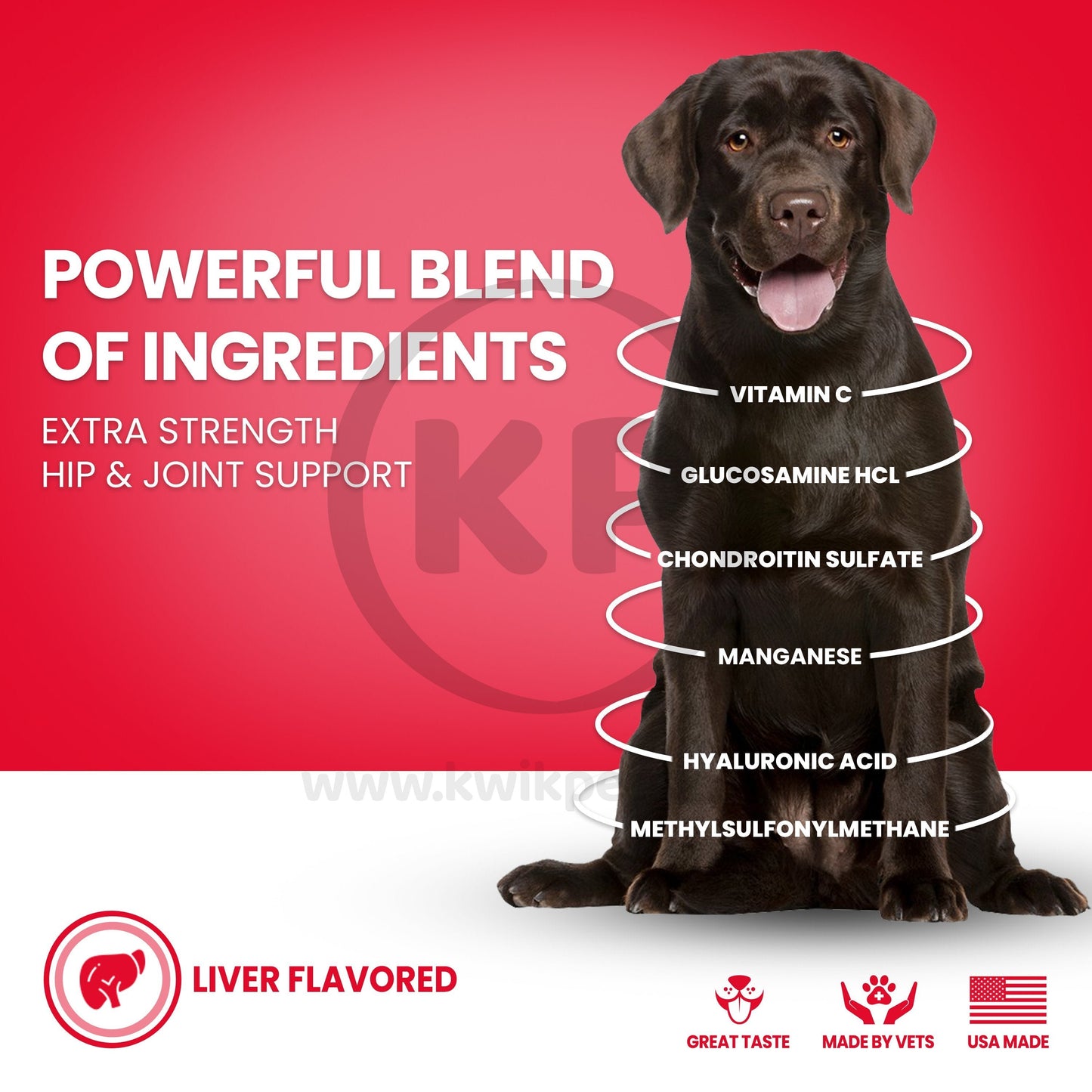 Benefits of Nutri-Vet Hip & Joint Extra Strength Chicken & Cheese Soft Chews For Dogs 60 Count 4.2-oz
