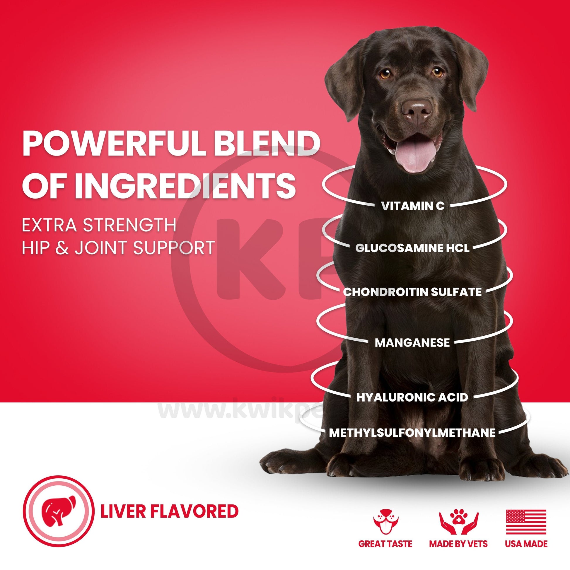 Benefits of Nutri-Vet Hip & Joint Extra Strength Chicken & Cheese Soft Chews For Dogs 60 Count 4.2-oz