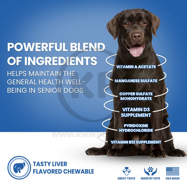 Ingredients of Nutri-Vet Senior-Vite Liver Chewables for Dogs 120 Count