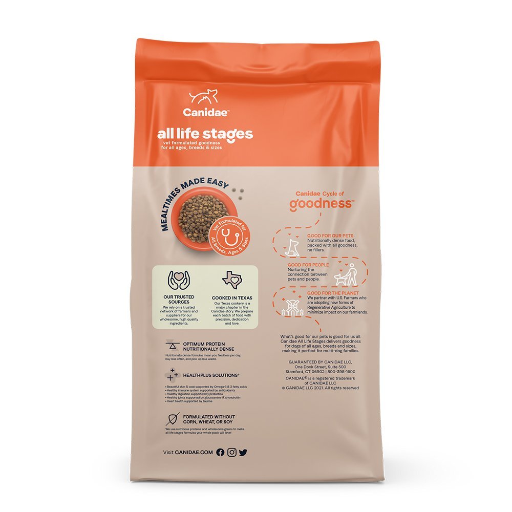 Image of CANIDAE All Life Stages Multi-Protein Dry Dog Food Chicken Turkey & Lamb 5-lb