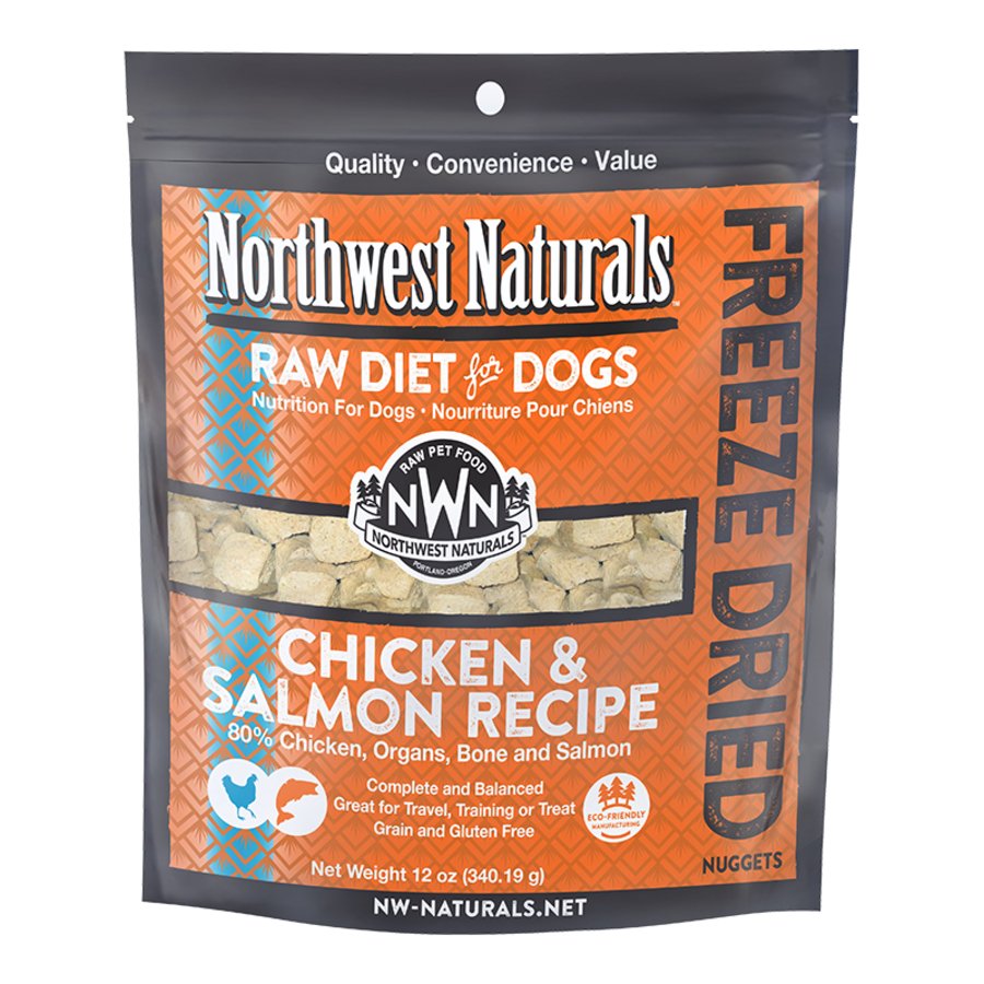 Northwest Naturals Freeze Dried Raw Diet Dog Food Chicken & Salmon Recipe 12-oz