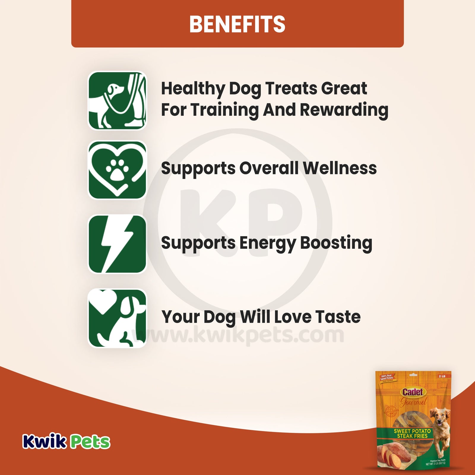 Benefits of Cadet Gourmet Dog Sweet Potato Fries