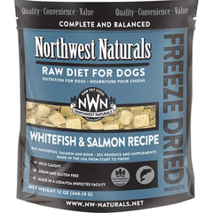 Northwest Naturals Freeze Dried Raw Diet Dog Food Whitefish & Salmon Recipe 12-oz