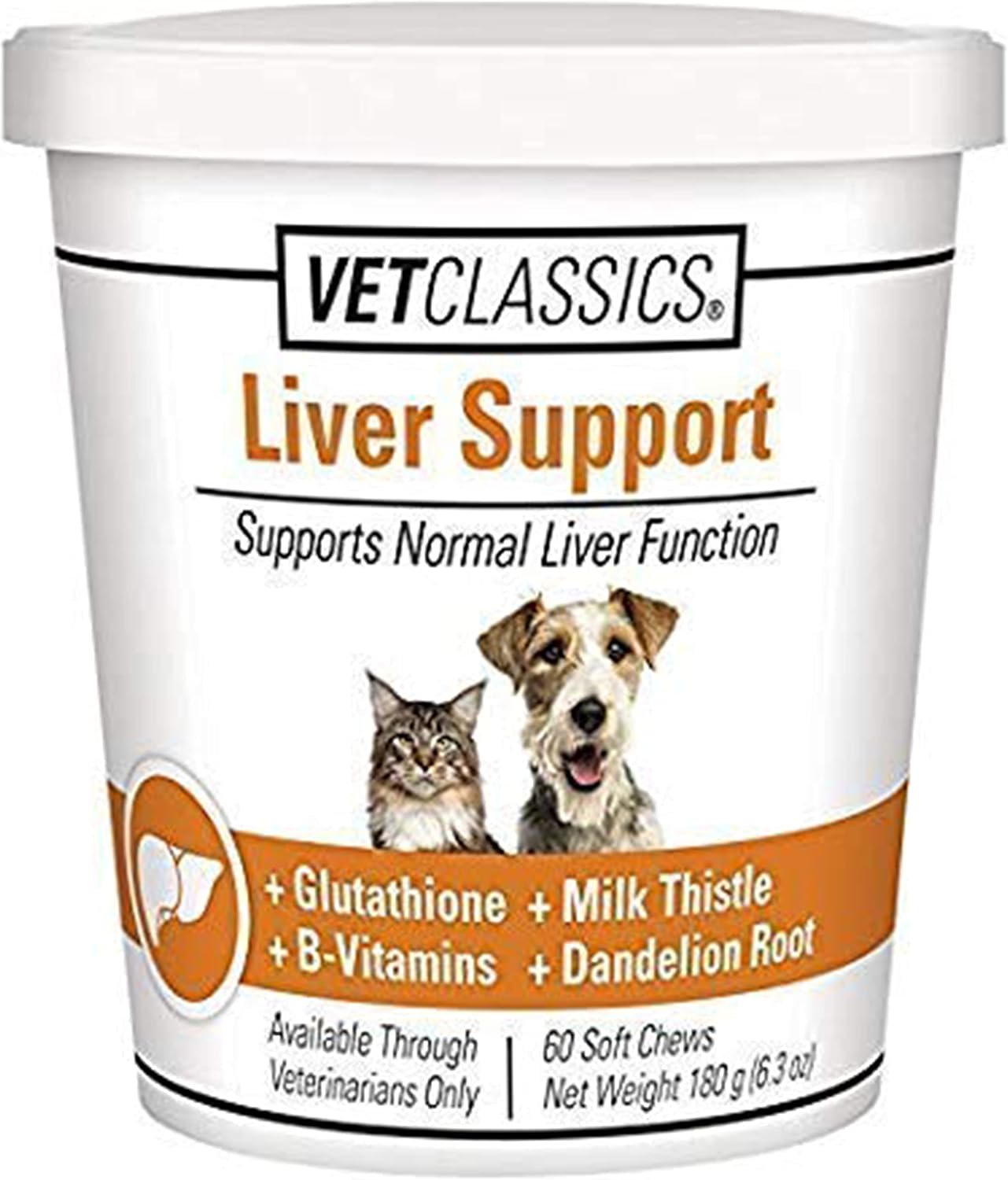 VetClassics Liver Support Soft Chews Dog & Cat Supplement 60 Count