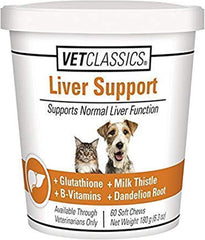 VetClassics Liver Support Soft Chews Dog & Cat Supplement 60 Count