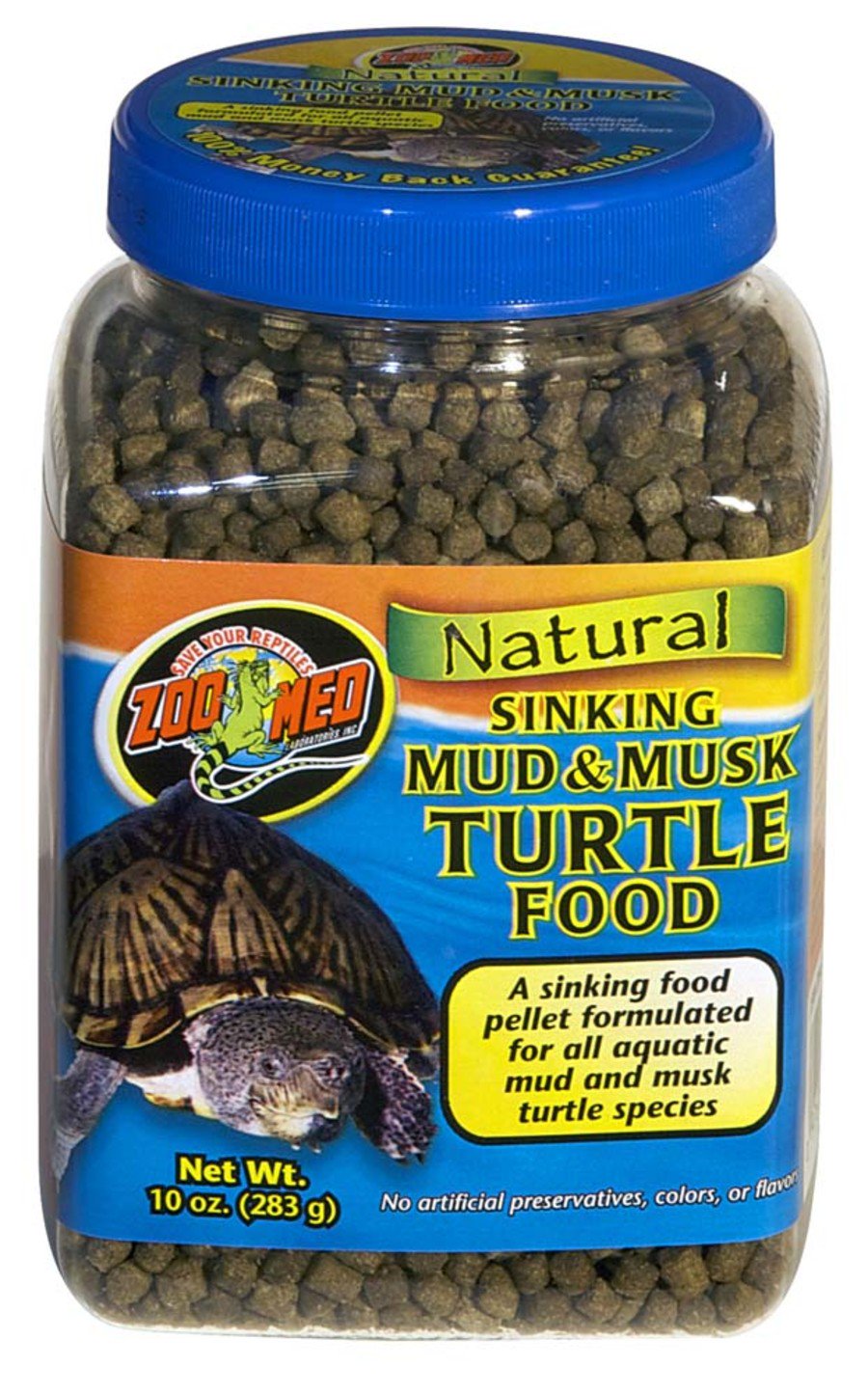 Zoo Med Natural Sinking Mud & Musk Turtle Dry Food 10-oz