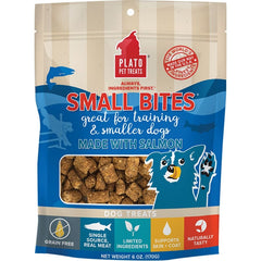 Plato Small Bites Salmon Grain-Free Dog Treats 6-oz