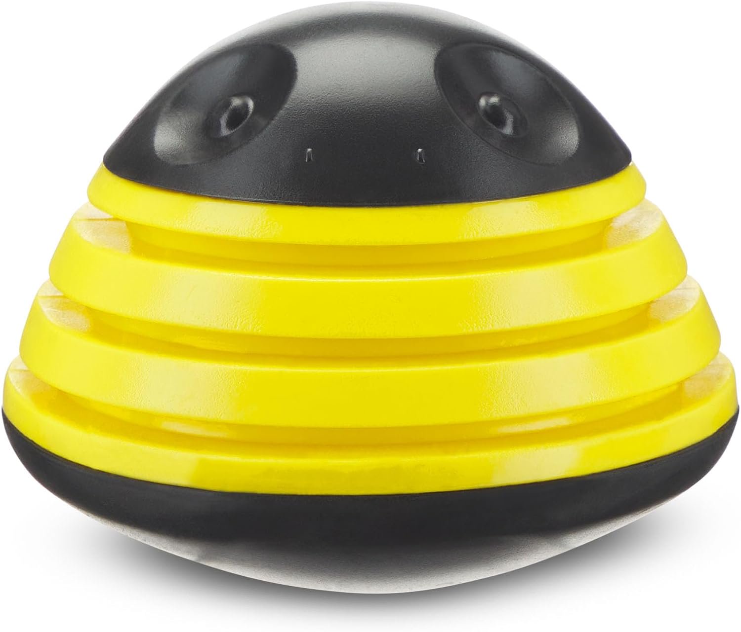 BARK Super Chewer Busy Bee Treat Spreading Rubber Chew Dog Toy Black & Yellow Medium/Large