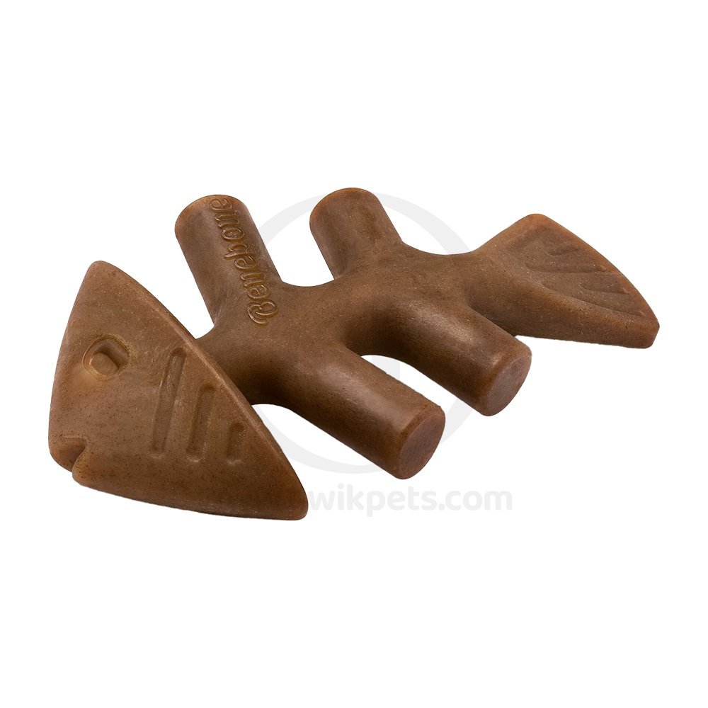 Benebone Jack Salmon Fishbone Dog Chew Toy Medium, Kwik Pets