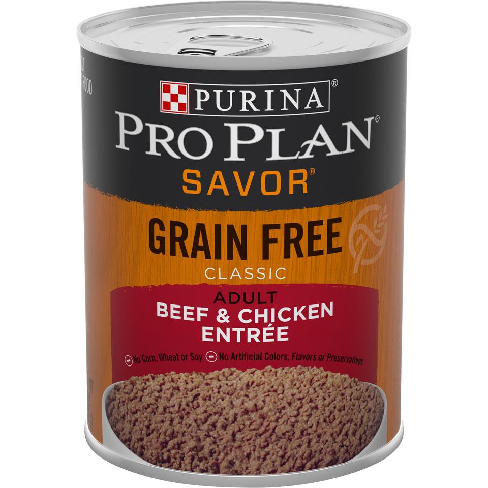 Purina Pro Plan Complete Essentials Grain Free Beef & Chicken Entrée Adult Wet Dog Food 13-oz, Kwik Pets