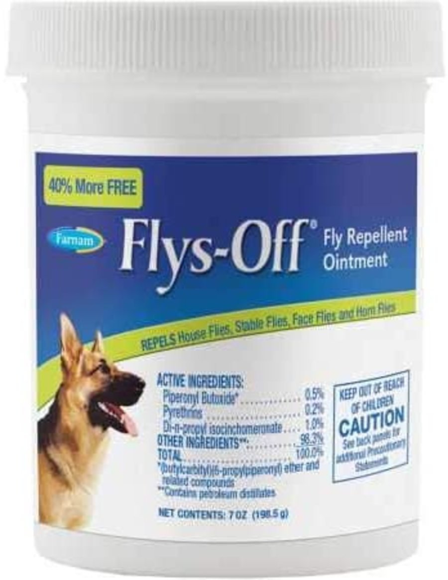 Farnam Flys Off Fly Repellent Dog & Horse Ointment 7-oz, Kwik Pets