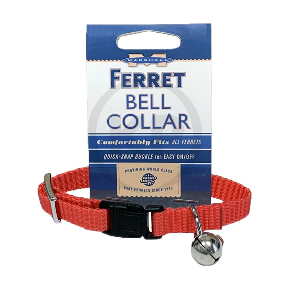 Marshall Pet Products Ferret Bell Collar Red, 3/8 in, Kwik Pets