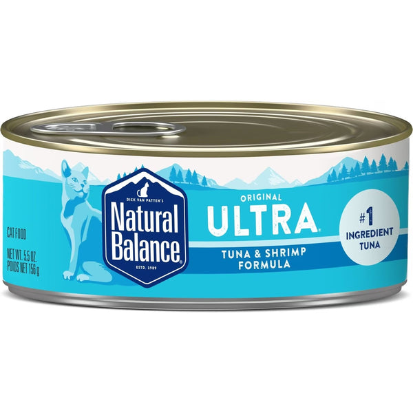 Natural Balance Original Ultra Indoor Canned Wet Cat Food Tuna & Shrimp 5.5-oz