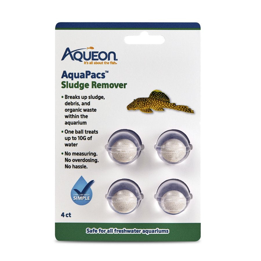 Aqueon AquaPacs Sludge Remover for Freshwater Aquariums 4 Count