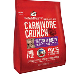 Stella & Chewy's Freeze-Dried Raw Carnivore Crunch Dog Treats Cage-Free Turkey Recipe 3.25-oz