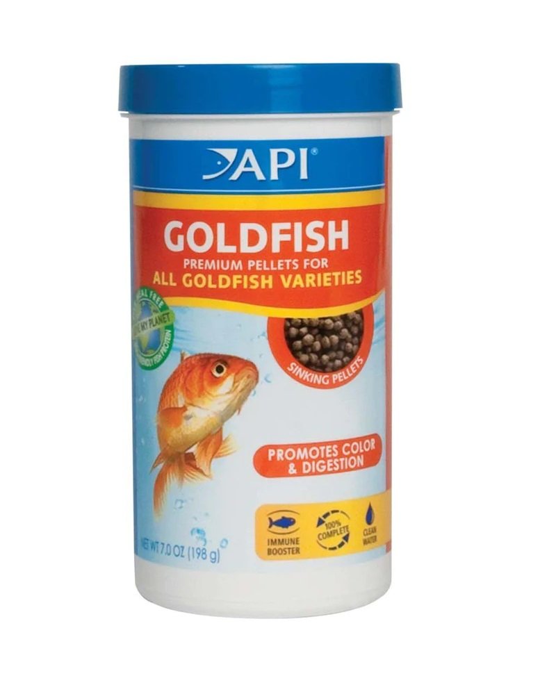 API Goldfish Premium Sinking Pellets Fish Food 7 oz, API