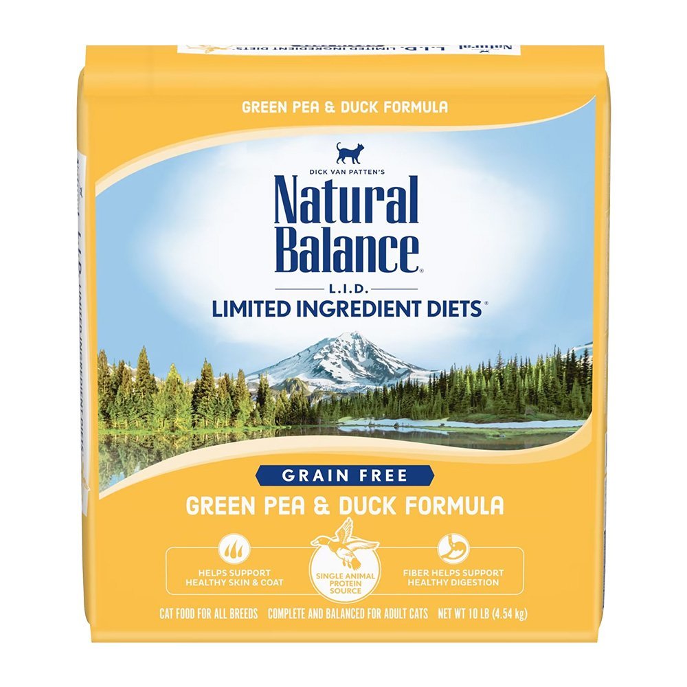 Natural Balance Limited Ingredient Grain Free Dry Cat Food Green Pea & Duck 10-lb
