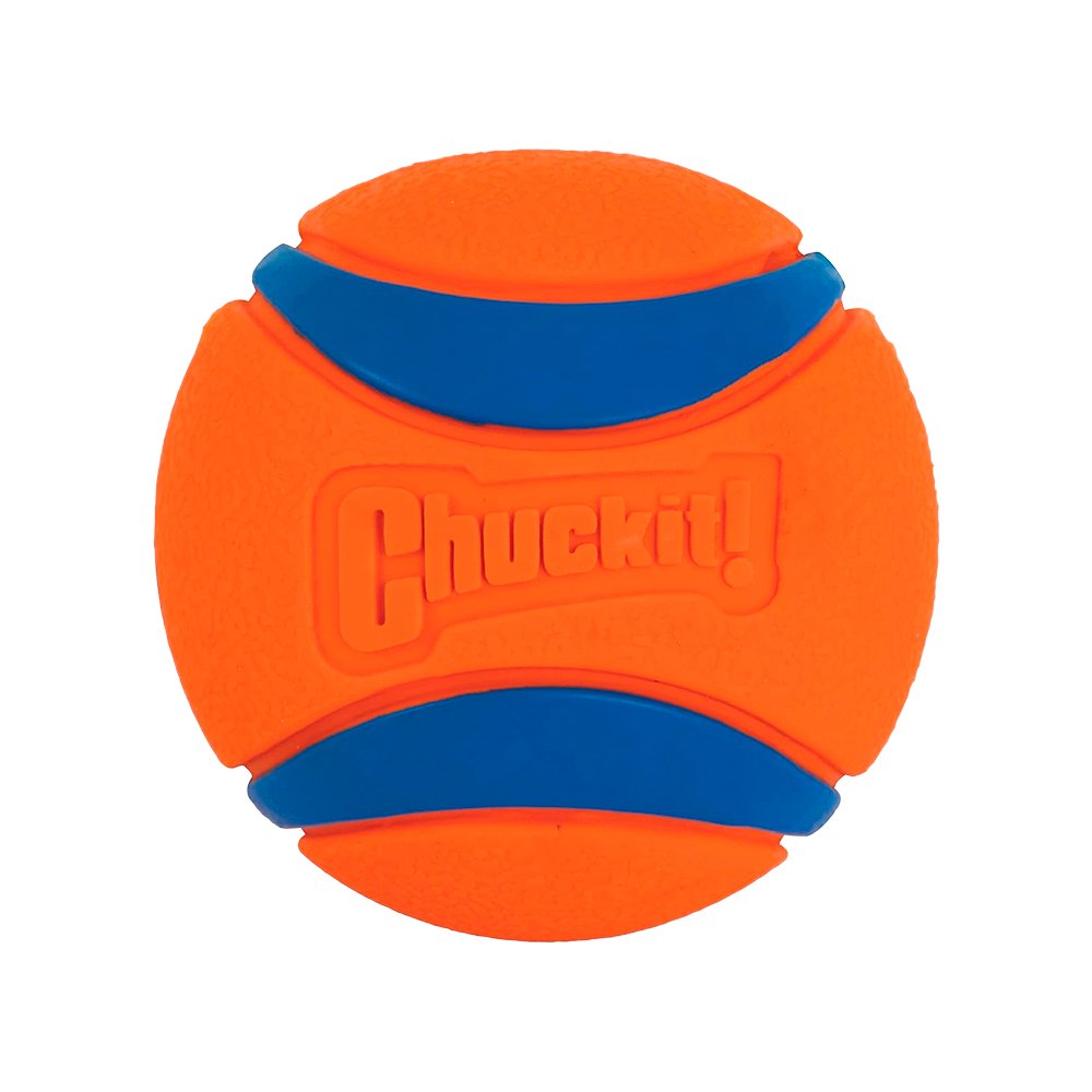 Chuckit! Ultra Ball Dog Toy Blue/Orange Large 2 Pack of 1 Count, Kwik Pets